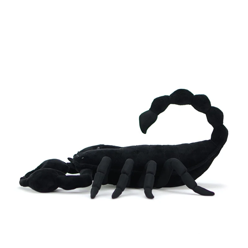 New Black Pandinus imperator Stuffed Emperor Scorpion Plush Toy Animal Model Realist Doll Child Simulation Gifts 40cm