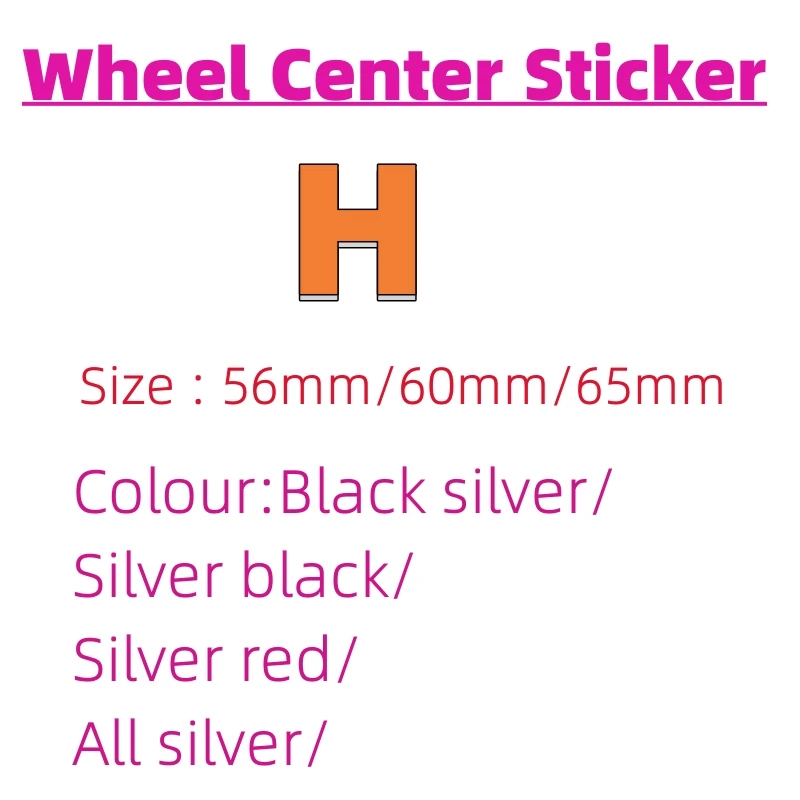 4pcs 56mm 60mm 65mm For H Civic HRV CRV Car Wheel Center Dustproof Hub Cover Sticker Design Emblem Badge Logo Car Accessories