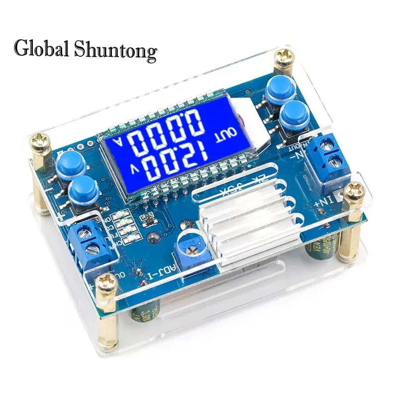 DC DC Step Down DC 6.5 -36V to 1.2-32V 5A CC/CV LCD Digital Display Adjustable Buck Power Supply Voltage Regulator with Case