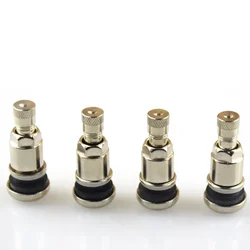 4Pcs Alloy Chrome Plated Tire Valve Bolt ForAlloy Wheel Standard 11.3mm Bore Tubeless Wheel Tyre Valve Dust Cap