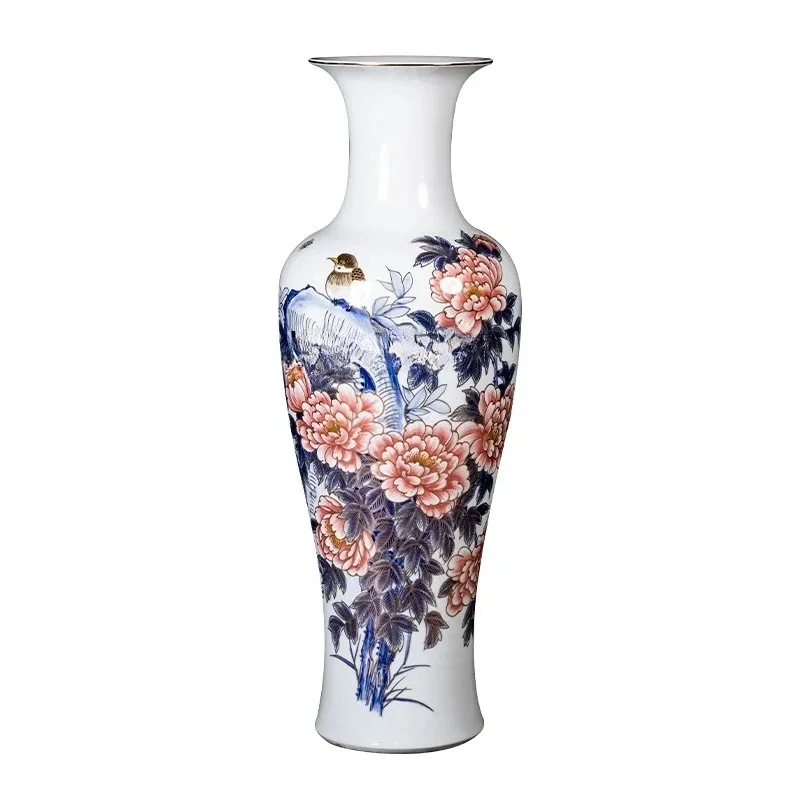 Jingdezhen high-end light luxury hand-painted gold-painted ceramics, hotel villa decoration Chinese-style ornaments