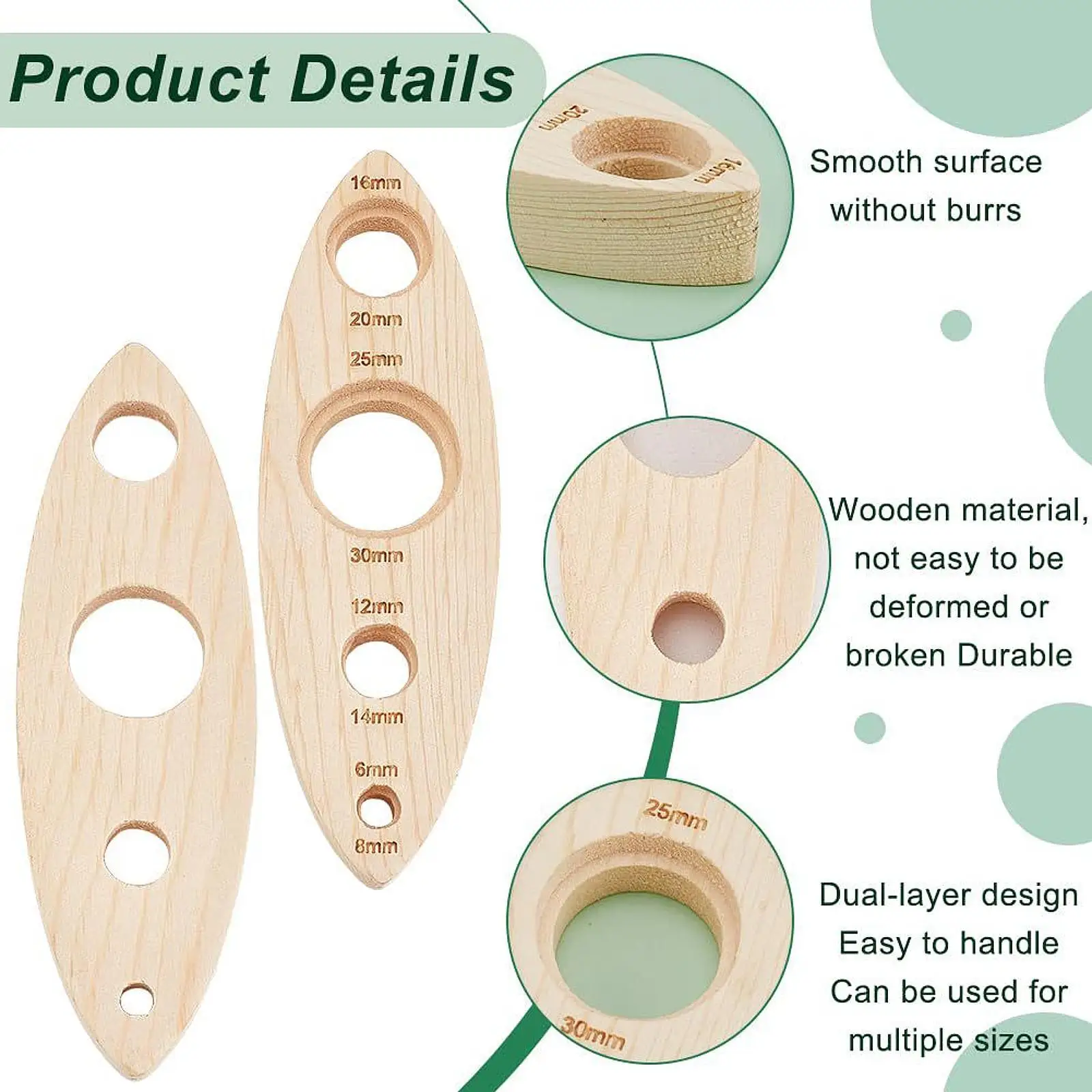 2x أدوات مساعدة لعين الدمية أدوات يدوية للعيون حرفية مشروع صياغة قياس محمول #1
