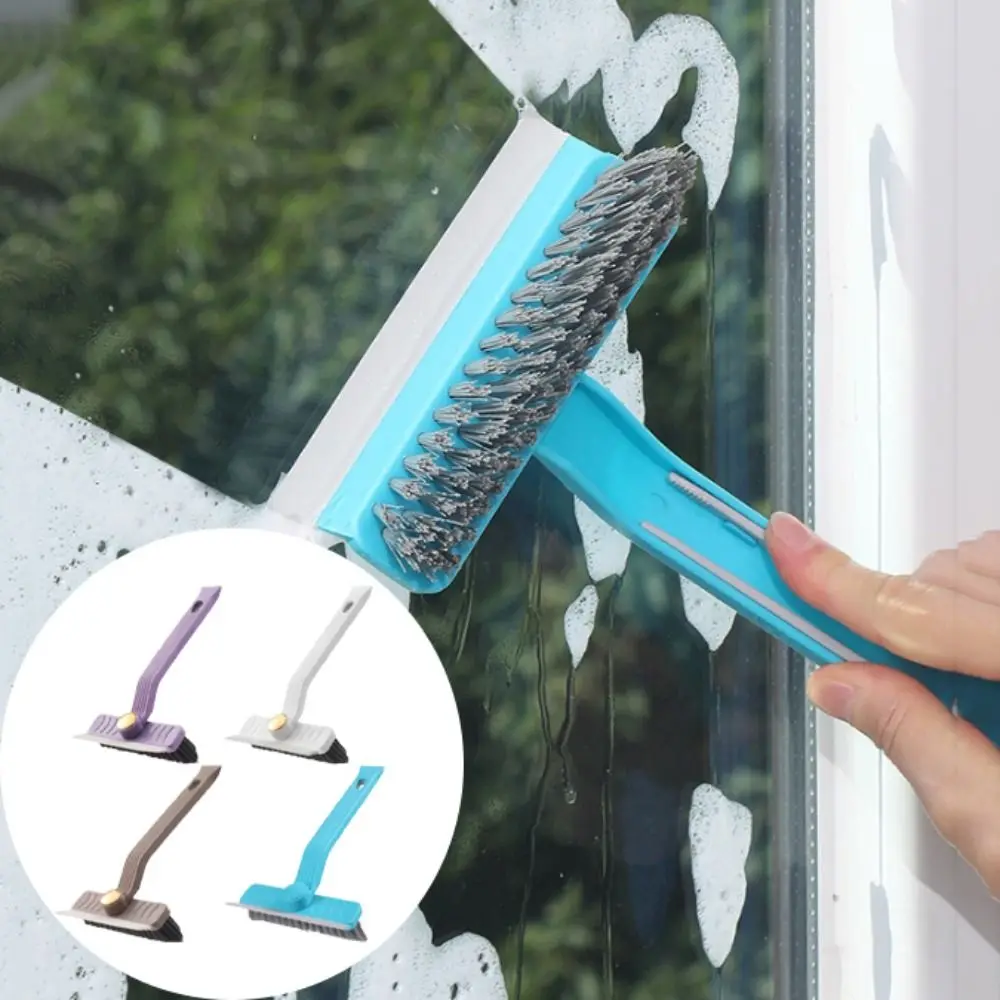 Hard Bristle Brush Rotary Multi-functional Set With Clip Scraper One Swipe Clean Multi-Purpose Tile Cleaning Brush 360° Rotating