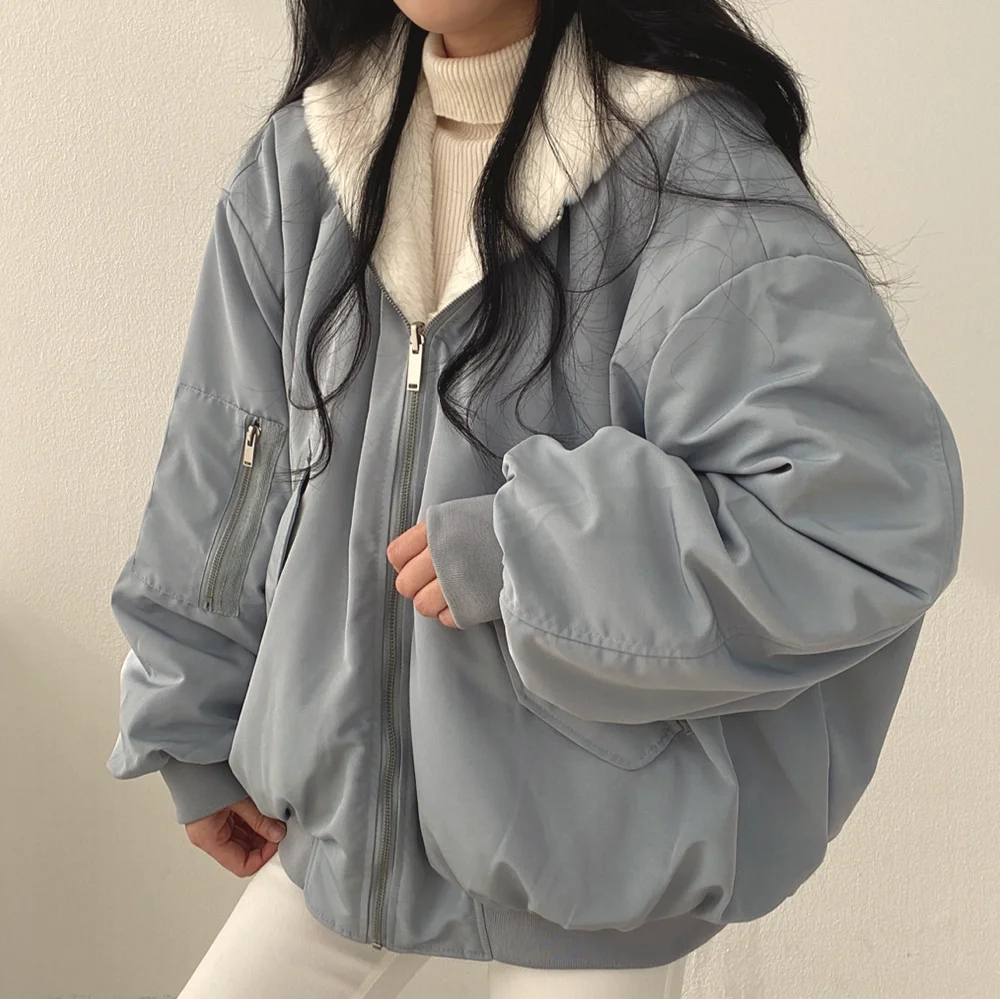 Chaqueta de Cachemira gruesa con capucha para mujer, abrigo corto de lana de cordero, acolchado de algodón, ropa de nieve, invierno, 2023