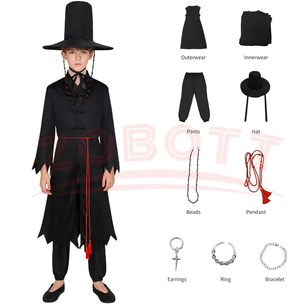 Film Ragazzi Giochi di ruolo Puntelli Set cosplay per feste per ragazzi K-POP Jinu Halloween Party Cosplay Mostra comica Costume Outfit 2 stile