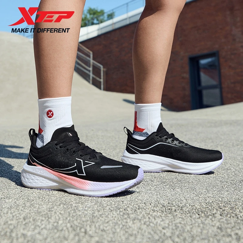 Xtep cinco velocidades 2.0 tênis de corrida para mulher 2024 outono confortável sapatos esportivos jogging amortecimento tênis 876318110002