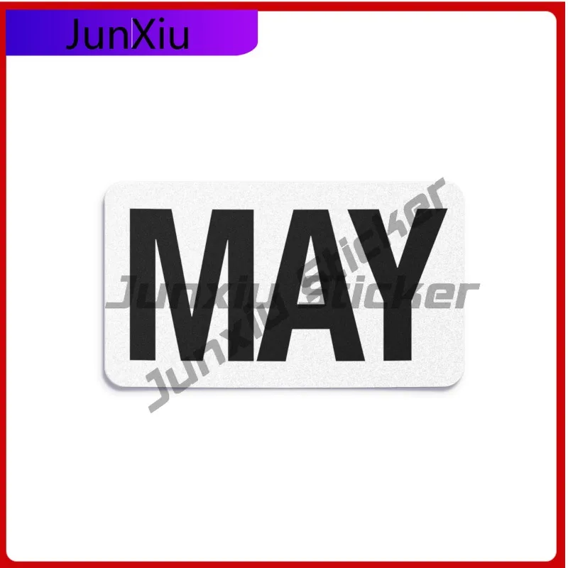 

MAY California License Cool Laptop Waterproof Accessory Plate NEW 2025 Month Sticker DMV Registration Tag Window Bumper Truck