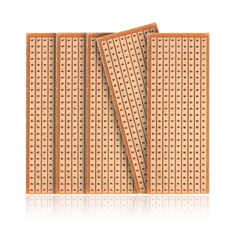 5/10 قطعة 2.5x6.4 سنتيمتر جانب واحد لوحة دارات مطبوعة لتقوم بها بنفسك تجربة عالمية مصفوفة لوحة دوائر كهربائية صف واحد ثقب مستمر 25x64 مللي متر #6