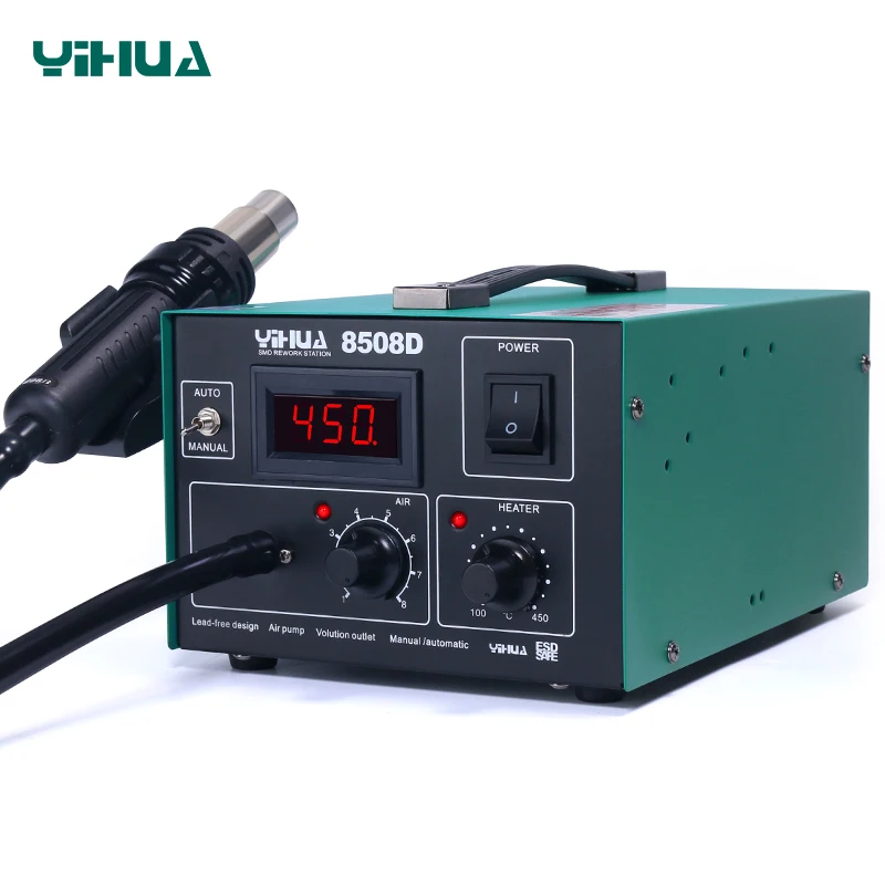 YIHUA 8508D  Digital ESD-Safe Motherboard Repair Soldering Hot Air Heat Gun Rework Station