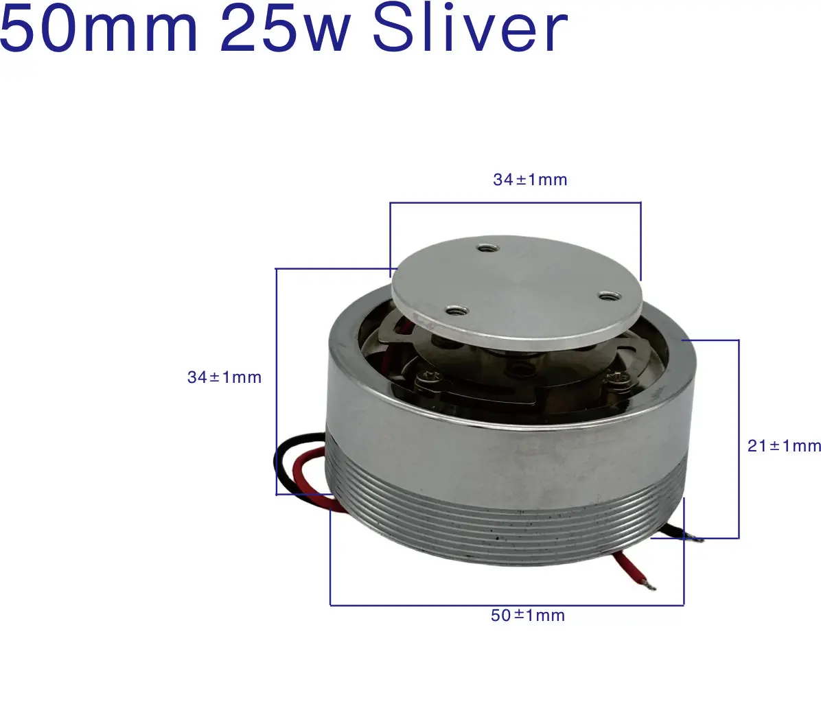 Altoparlante a vibrazione 50MM 25W 4/8 Ohm Sistema di altoparlanti in alluminio con risonanza dei bassi fai-da-te per trasduttore audio ad alta potenza da tavolo