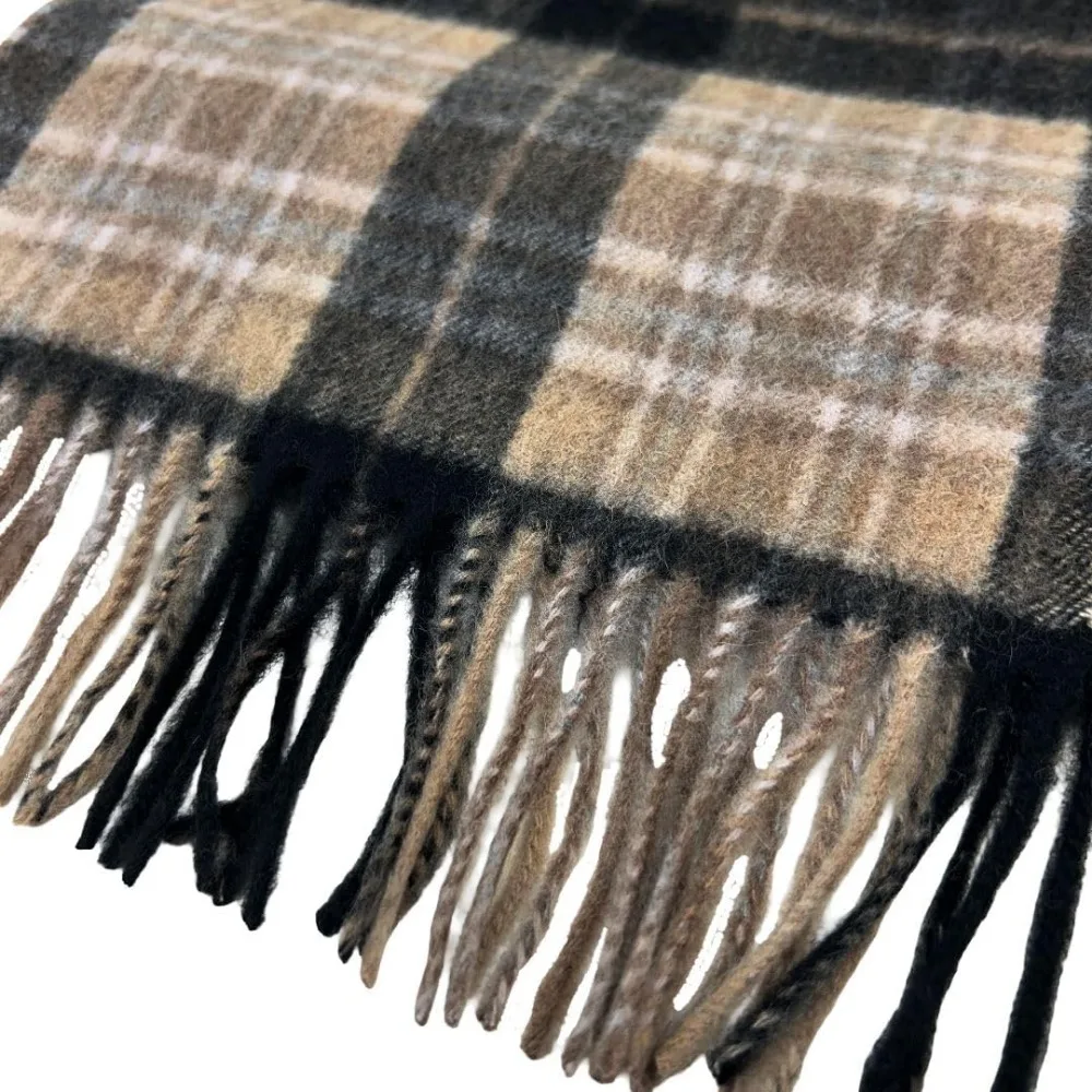 وشاح ترتان منقوش من الكشمير بنسبة 100% للرجال - إكسسوار كشمير فاخر مصنوع من الاسكتلندي