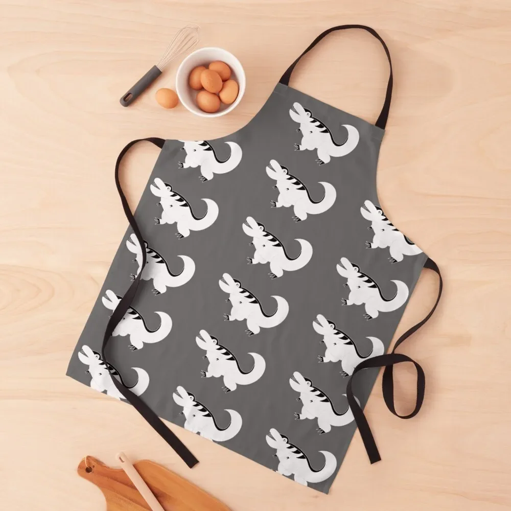 

Black and White T-rex Apron Chef Uniform Barista household woman Apron