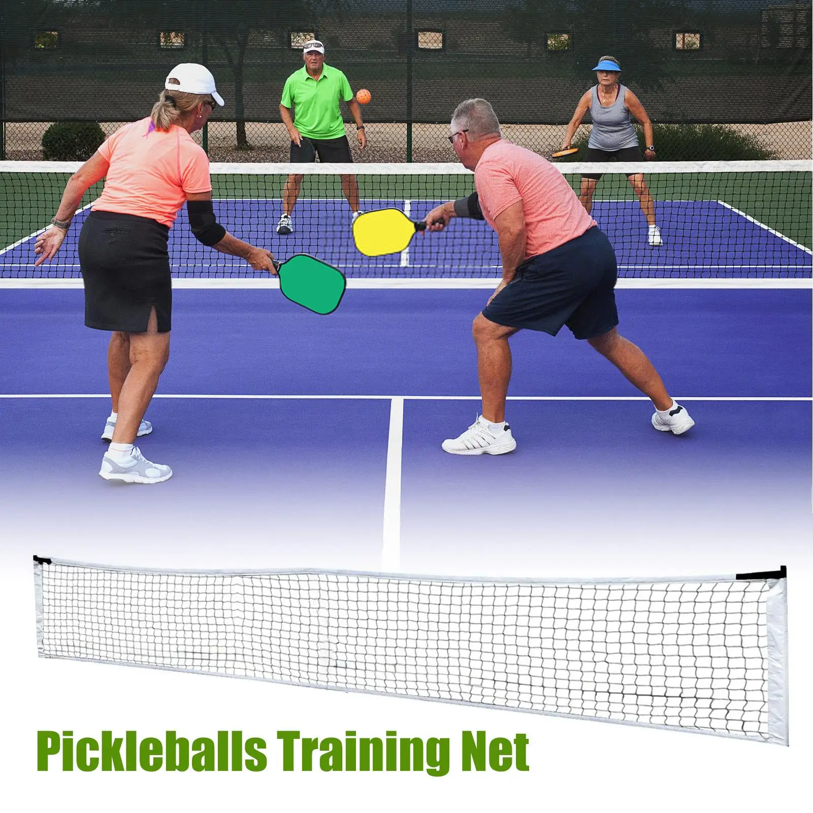 Pickleballs Net Pickle Ball Net Portable Outdoor Adjustable Height Sports Game Practice Equipment For Gym Yard Beach Outdoor