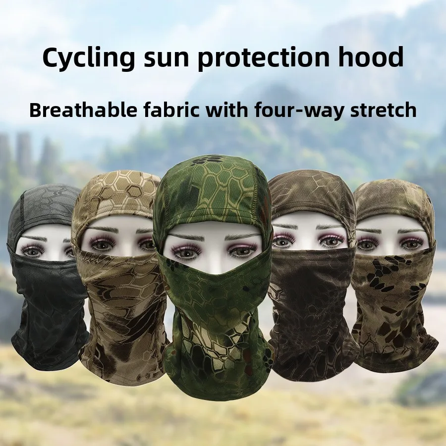 Camouflage headgear dust mask outdoor riding scarf cover face protection breathable sunscreen