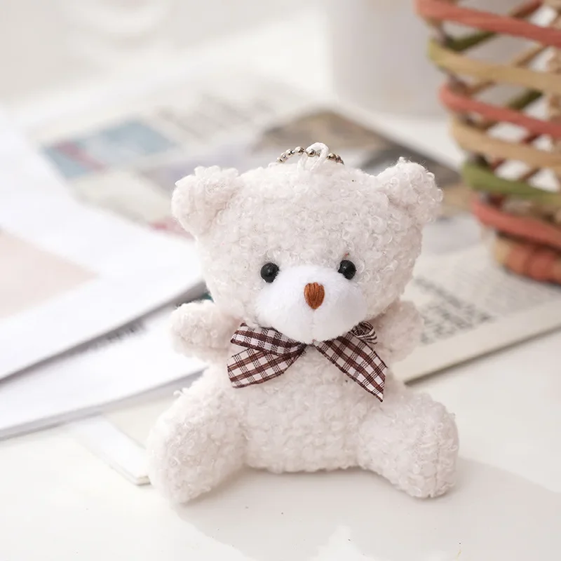 Mini Ours en Peluche Mignon et Doux pour Enfant, Décoration de Noël et de Mariage, Porte-clés, Pendentif au Beurre