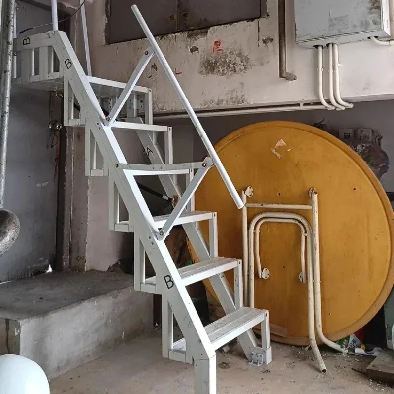 

Hot SalesStairs Against The Wall, Folding Steps, Alloy Outdoor Folding Stairs, Home Customized Attic Ladders