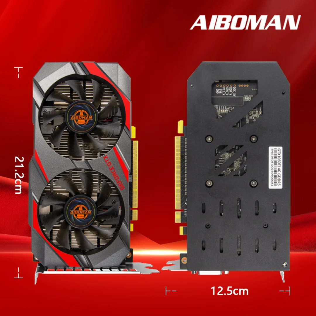 AIBOMAN GTX1050Ti 4GB 128 بت رسومات/تدرجات عالية الوضوح بطاقة رسومات الكمبيوتر المكتبي  ملحقات ترقية التجميع #4