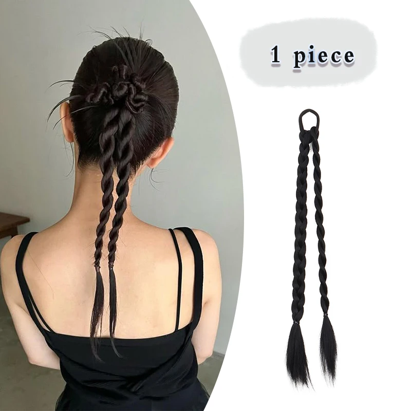 Synthetische lange gerade süße coole Haarperücke Zöpfe Haar Twist Zöpfe Frauen Hairwear Zubehör – Detail 4