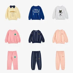 Kids Clothes Set 2023 Autumn Winter MR Rodini Boys Girls Sweatshirt Pants Ins Baby Cotton Sports Top Trousers Children T Shirt