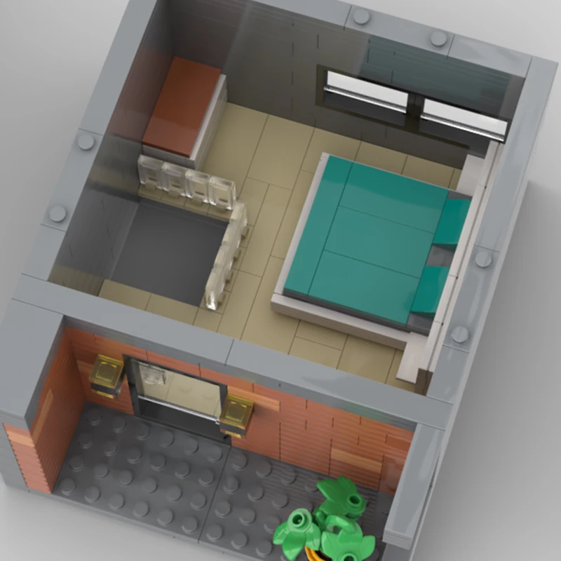 Ville rue vue modèle MOC briques de construction maison de ville moderne technologie modulaire enfants cadeaux de vacances assembler des jouets costume