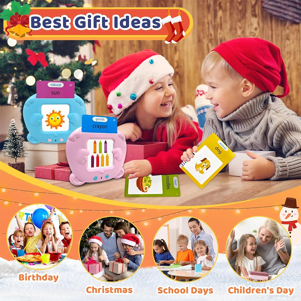 Talking Flash Cards Baby Learning Cards with 224 Sight Words Educational Gifts for Toddler Montessori Toys Speech Therapy