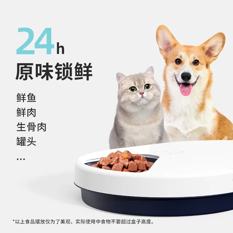 Fresh Food Wet Food Refrigerator Automatic Feeder Cat Dog Pet Smart Feeder Divide