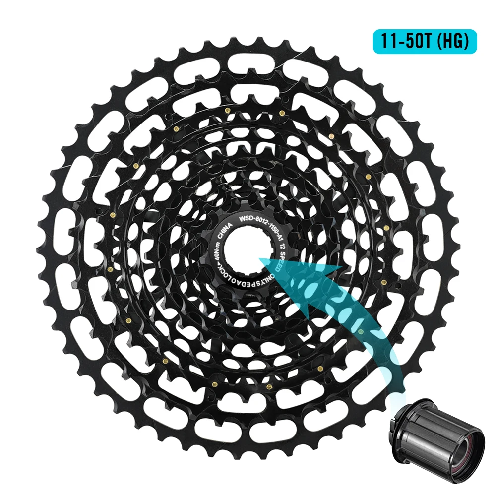 SPEDAO 12 Speed MTB Cassette 10-52T 10-50T 11-50T XD HG Vrijloop Lichtgewicht CNC K7 Tandwiel Aandrijflijn Upgrade Fiets Onderdelen