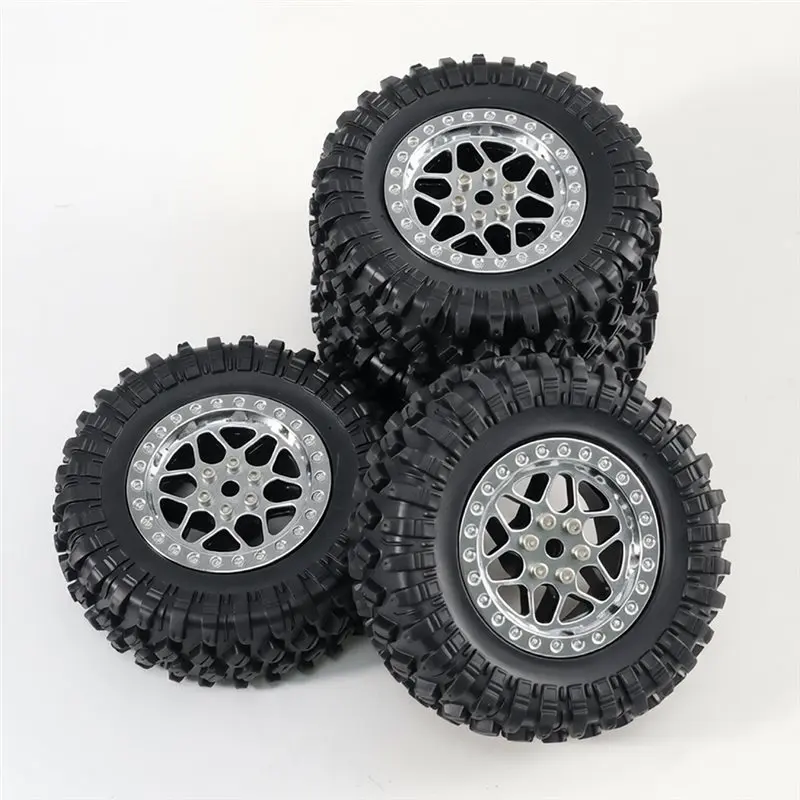 CYGJ-Rc 70Mm Plastic Beadlock Tire For Mn D90 Mn98 Mn99s Mn300 Wpl C24 C34 B14 B24 Rc Crawler Truck Off Road Upgrade Parts