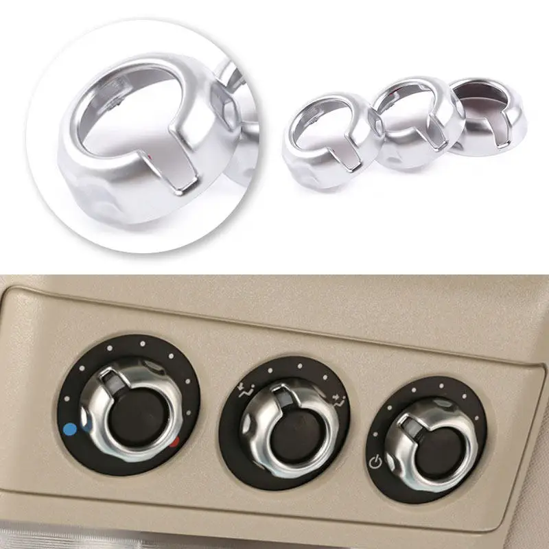 

3pcs Car Accessories Interior Rear Headlight Knob Cover Trim For Land Rover Discovery 4 LR4 2010 2011 2012 2013 2014 2015 2016