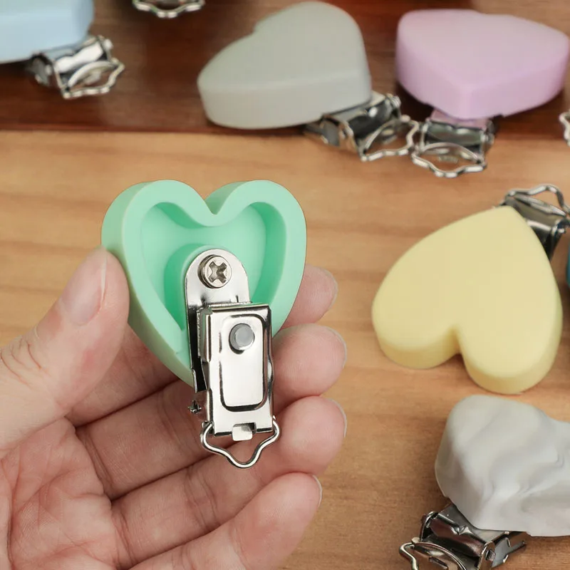 TYRY.HU 3 قطعة مشابك مصاصة مستديرة اكسسوارات لتقوم بها بنفسك الطفل الدمية سلسلة الحلمة حامل مهديء التمريض لعبة التسنين مشبك من السيليكون #4