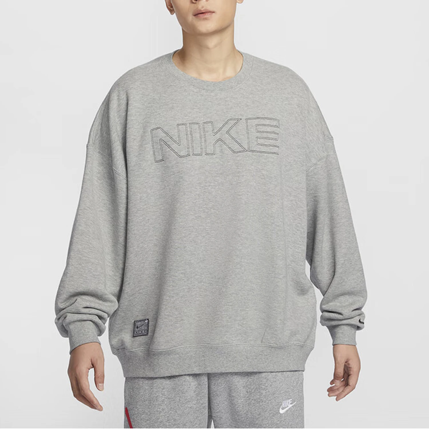 

Nike genuine 2025 New Men's Round Neck Sport Knit Drop Shoulder Sweatshirt HV8225-063