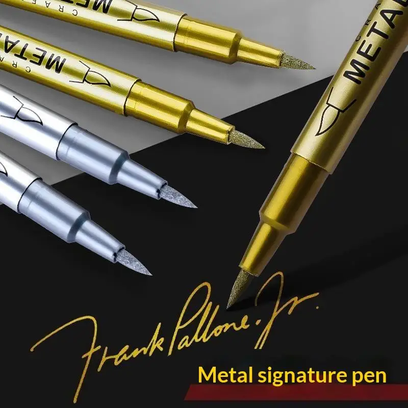 Permanent Marker Pen Single Piece Waterproof Golden Silvery for Resin Art DIY Craft Handmade Decor Stationery