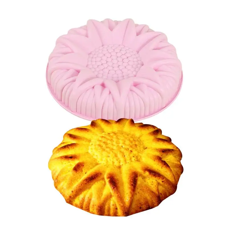 

Sunflower Silicone Molds Sunflower Cake Pudding Mold Temperature-Resistant Party Cake Bakeware Non-stick Silicone Mould Easy