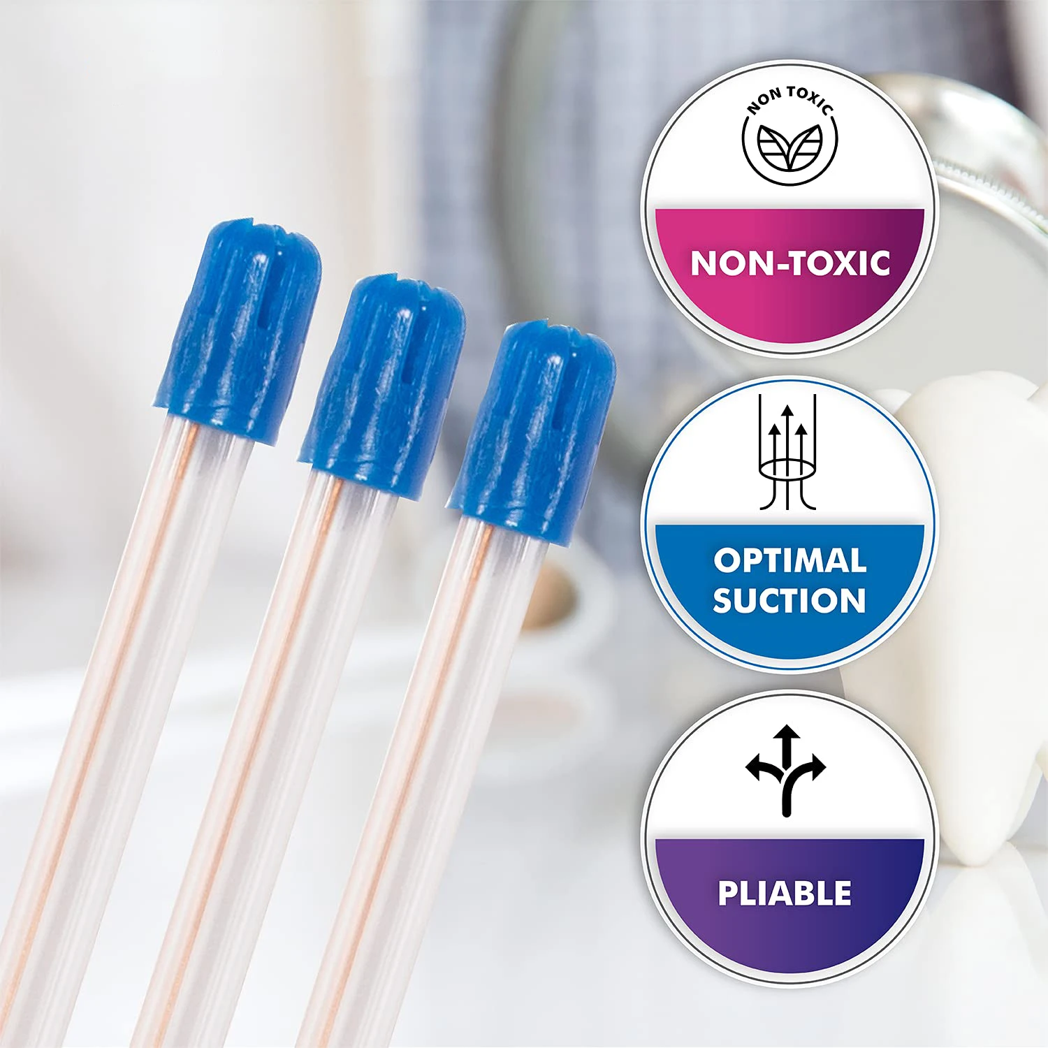 50/100pcs TOMENTY  Dental Disposable Saliva Ejector Surgical Suction Dentistry Clinic Strong Suction Tube Dentist Tools