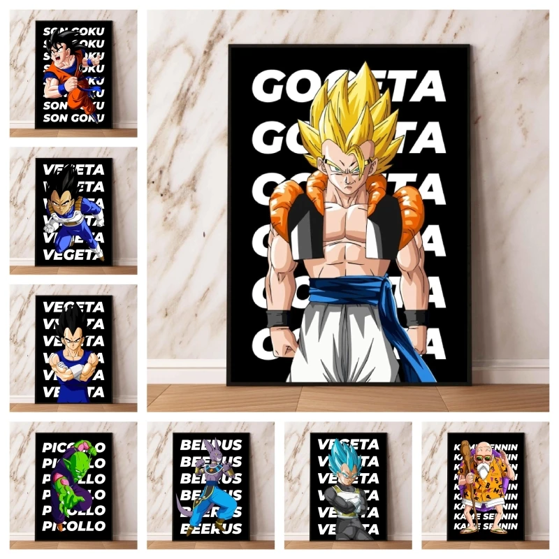 

Canvas Prints Dragon Ball Vegeta Picture Comics Pictures Gifts Kid Action Figures Living Room High Quality Art Aesthetic Poster