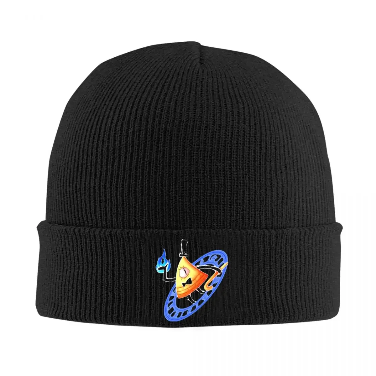 Cartoon Bill Cipher Knit Hat Beanies Winter Hats Warm Casual Cap Men Women