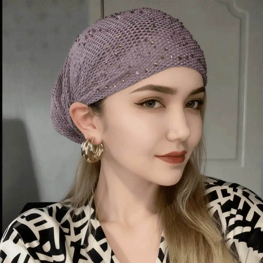 Gorro para el pelo de Color sólido para mujer, pañuelo clásico para la cabeza, diadema de diseño elegante, sombreros de mujer, regalo de Navidad, 1 ud.