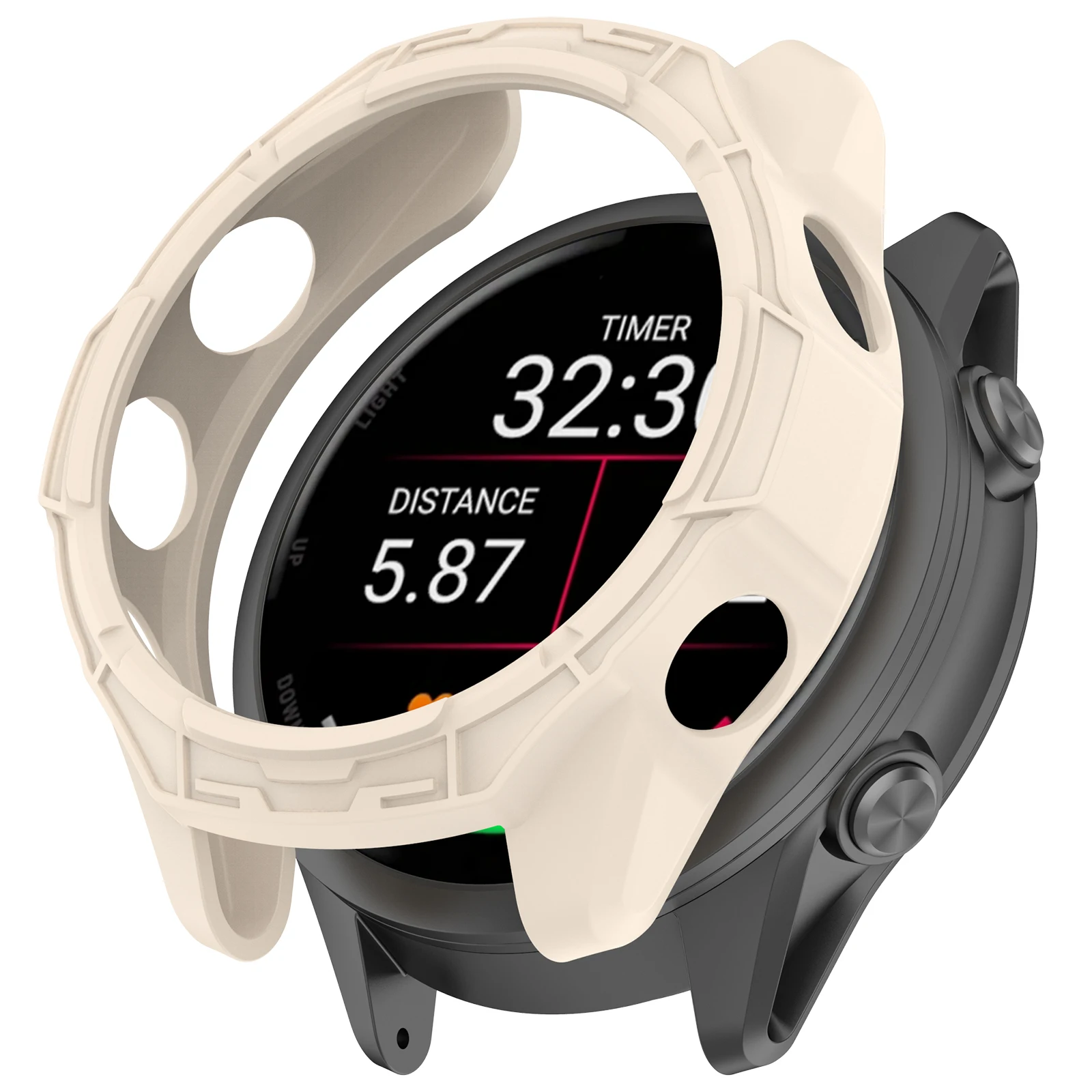Armor Hollow TPU Protector Case dla Garmin Forerunner 570 42MM 47MM 970 Frame Hard Cover Protective Watch Shell Cases Bumper