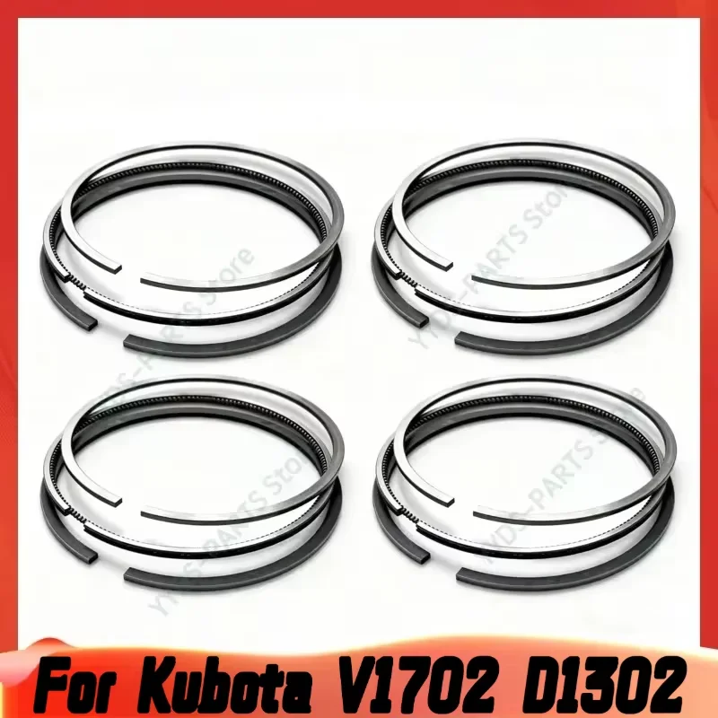 V1702 D1302 Piston Ring For Kubota 82mm Engine 15201-21050 15202-21052 82*2.5HK+2+5mm Overhaul Rebuild Kit Full Gasket Kit