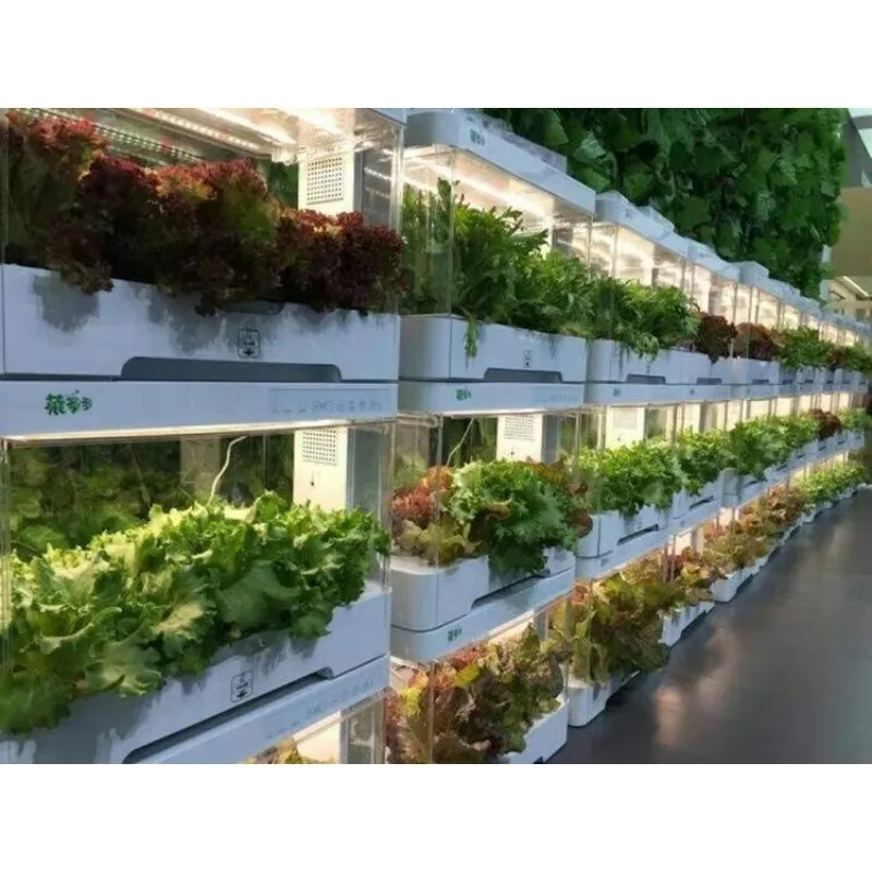 Garden Vertical Hanging Aeroponics Growing Tower Systems Hydroponic System Plant Fish Vegetable with LED Grow Light