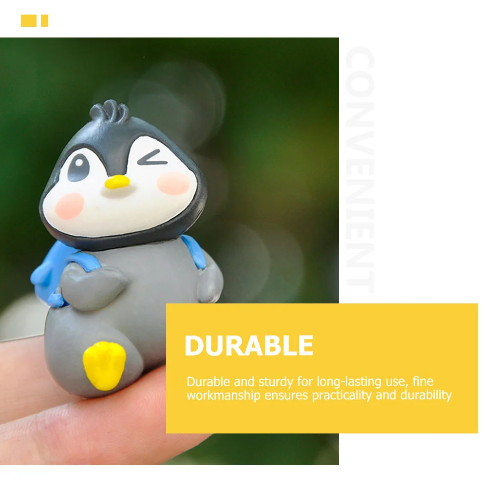 Mini Penguin Figurines Ornaments Decor Small Miniature Baby Cupcake Toppers Children's Toys