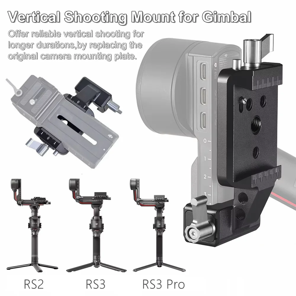 Placa Vertical de cámara para DJI Ronin RS3 RS2 RS3 Pro RS3 Mini Kit de montaje de cámara Vertical estabilizador de mano montaje Vertical