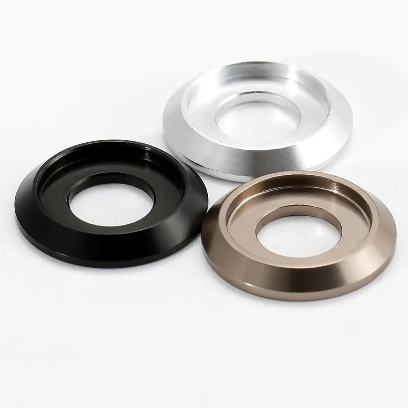 10 قطعة-20 قطعة الألومنيوم غسالة مستديرة M2 M2.5 M3 M4 M5 M6 M8 الملونة الألومنيوم كأس رئيس غسالة ل زر مسامير لولبية الرأس #5