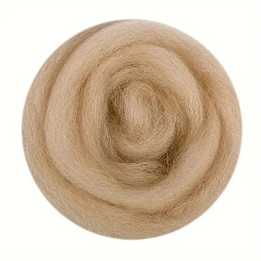 1 Roll, 10 Colors Brown Needle Felting Wool Animal Series Wool Fibre Wool Roving For Needle Wool Felt DIY