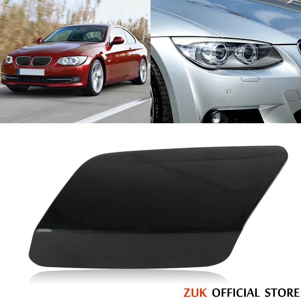 ZUK Front Headlight Washer Nozzle Cover Headlamp Water Spray Cap For BMW 3 Series E92 E93 LCI M Sport Bumper Coupe Convertible