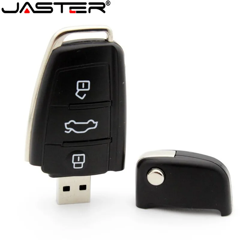 JASTER Car Keychain USB Flash Drive 64GB Black Pen Drives 32GB Plastic Memory Stick 16GB Volume Sales U Disk 8GB 4GB 128GB