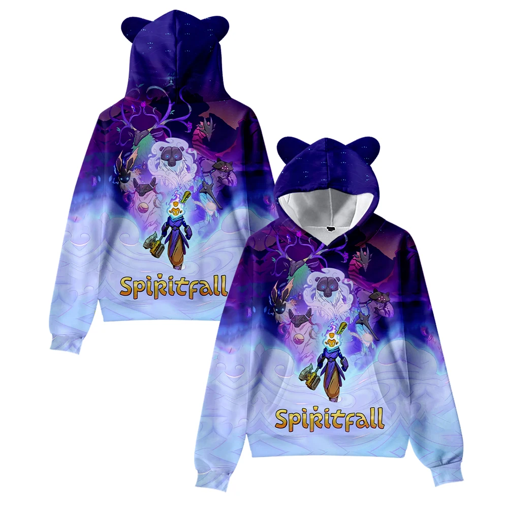 

Spiritfall Cat Ear Hoodie Women Men Long Sleeve Sweatshirt Casual Cute Pullover Clothes
