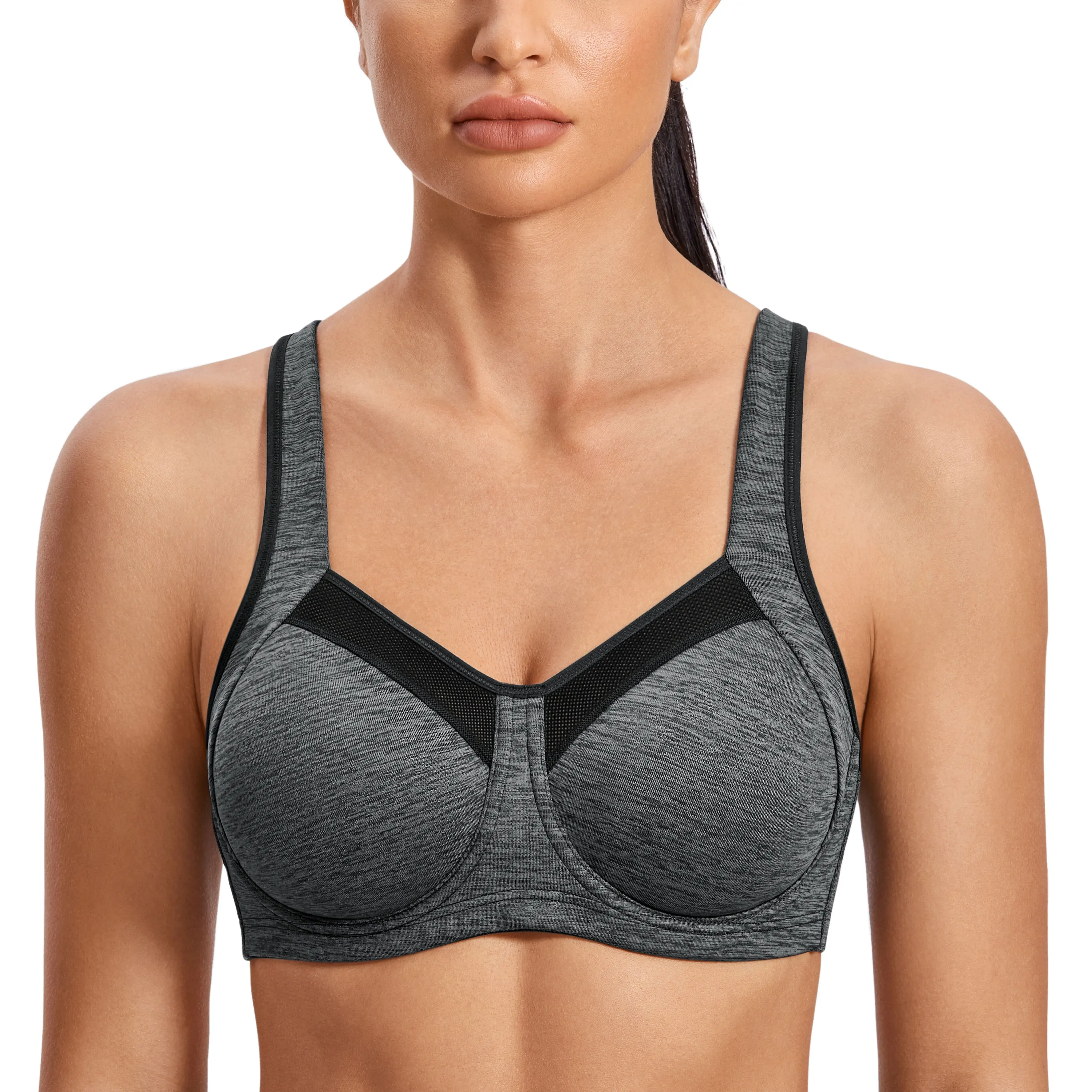 Women's Level 4 Support Non Padded Powerback Underwire Active Bra