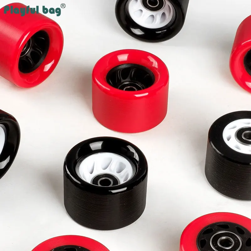Ruedas patines doble rodillo 62x42mm PU 92A rodamientos ABEC-9 - imagen 4