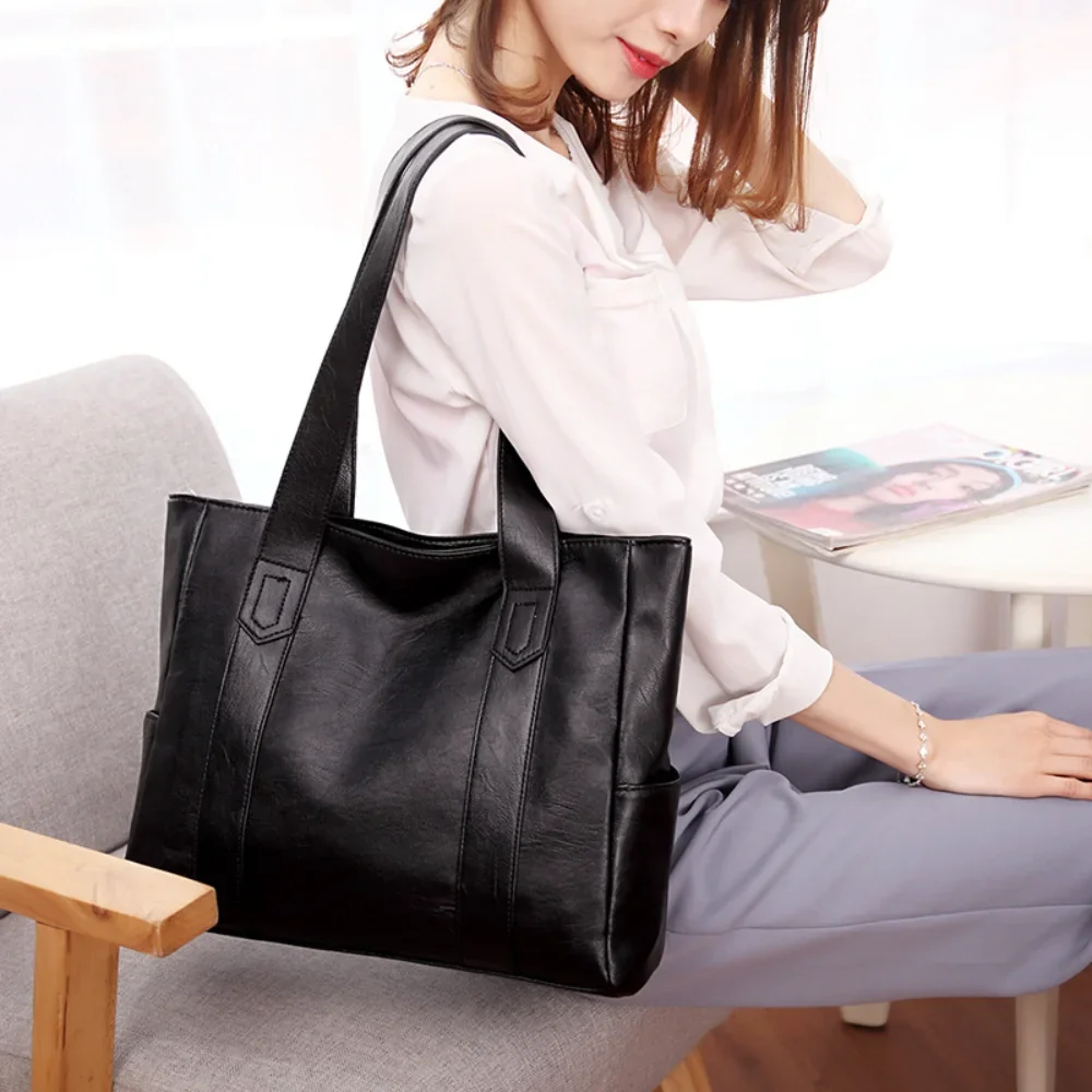 

Women's Bag Large Capacity New Fashion All-match Handbag Shoulder Diagonal Simple Atmosphere Mother Tote Shopping Bags